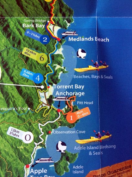 Mapa Detalle Parque Nacional Abel Tasman De Viaje Con Inma Soucase